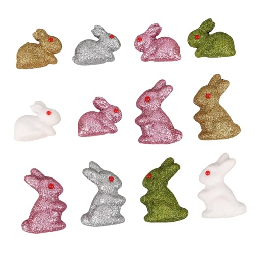 ibasenice 12stücke Teiliges Osterhasen Figuren Funkelnde Dekoration Für Tisch Garten Und Partys Miniatur Häschen Für -deko Und Sammlerstücke ibasenice 12stücke Teiliges Osterhasen Figuren Funkelnde Dekoration Für Tisch Garten Und Partys Miniatur Häschen Für -deko Und Sammlerstücke von ibasenice