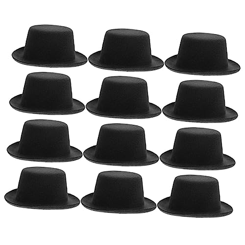 ibasenice 12St Mini-Cowboyhut Glitzerhut Braut Hut Kleiner Zylinder Mini-Zylinder Damen Hut doll Accessories Puppenhut Puppenhüte für Kleiner Hut Miniaturhüte basteln Stoff Black ibasenice 12St Mini-Cowboyhut Glitzerhut Braut Hut Kleiner Zylinder Mini-Zylinder Damen Hut doll Accessories Puppenhut Puppenhüte für Kleiner Hut Miniaturhüte basteln Stoff Black von ibasenice