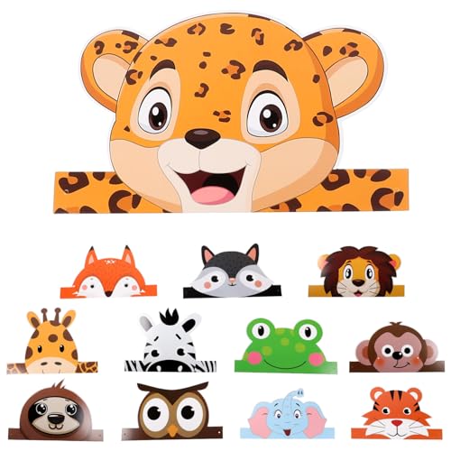 ibasenice Tierhaar-Accessoires Partyhut für Jungen und Mädchen Zum Geburtstag Dschungeltiere Partyhüte für Mädchen ibasenice Tierhaar-Accessoires Partyhut für Jungen und Mädchen Zum Geburtstag Dschungeltiere Partyhüte für Mädchen von ibasenice