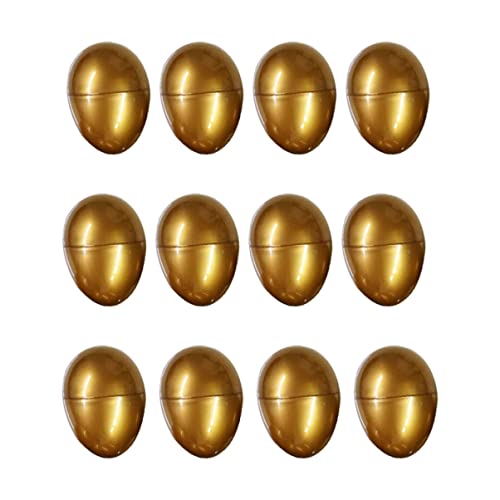 ibasenice Ostereierschalen-spielzeug 12 Stück Goldene Dekorative Eier Finish für Süßigkeiten-preisboxen ibasenice Ostereierschalen-spielzeug 12 Stück Goldene Dekorative Eier Finish für Süßigkeiten-preisboxen von ibasenice