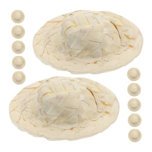 ibasenice 12st Mini-Strohhut Kappen Faltbarer Hut Laufmütze Mini-Hut Aus Strohgeflecht Kleine Hüte Zum Basteln Kleiner Hut Mini-puppenhüte Gewebter Hut Exquisites Hutdekor Gewebter Bastelhut ibasenice 12st Mini-Strohhut Kappen Faltbarer Hut Laufmütze Mini-Hut Aus Strohgeflecht Kleine Hüte Zum Basteln Kleiner Hut Mini-puppenhüte Gewebter Hut Exquisites Hutdekor Gewebter Bastelhut von ibasenice