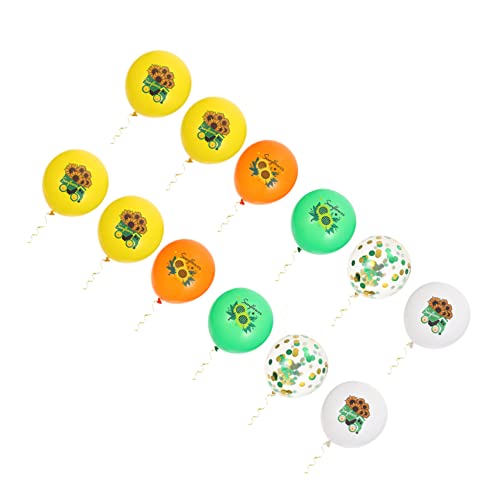 ibasenice 12st Sonnenblumenballon Sonnenblumen-partydekorationen Sonnenblumen-geburtstagsballon Sonnenblumen-ballongirlanden-kit Bedruckte Latexballons Baby-kit Gelbe Emulsion Bankett von ibasenice