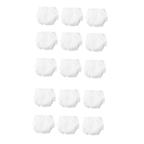 ibasenice 15 STK Puppenhöschen Puppenträger Höschen für Puppen Kohlbeetpuppen für Mädchen für puppenkleidung Puppen Kleidung Spielzeugpuppenschmuck elastische Unterwäsche Stoff Weiß von ibasenice