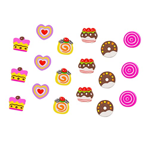 ibasenice 18 Stück Teiliges Cartoon Radiergummis Form von Donuts Lustige und Kreative Radiergummis für Schule und Bastelprojekte Kleine Hände von ibasenice