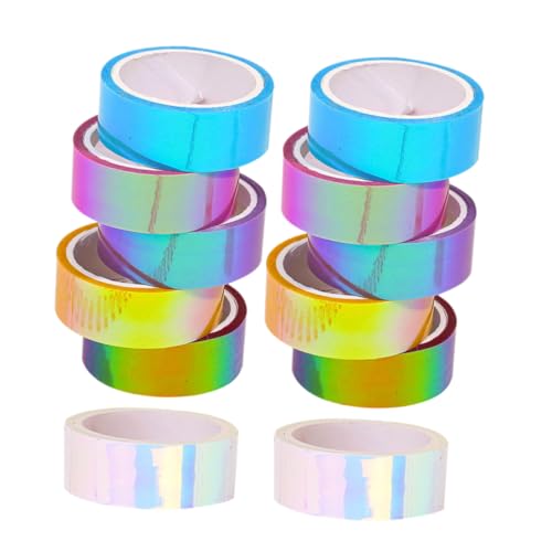 ibasenice 18 Stück Washi Tapes Regenbogen-klebeband Mit Farbverlauf, Aufkleber, Dekoratives Washi-klebeband Für Scrapbook, Journal, Diy-kunsthandwerk, Verpackung von ibasenice