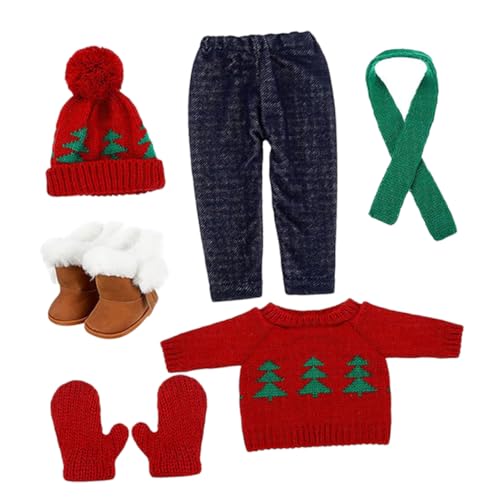 ibasenice 18in Puppe Weihnachten Kleidung Set Weiche Baumwolle Outfit Hut Handschuhe Schal und Schuhe für Spielen ibasenice 18in Puppe Weihnachten Kleidung Set Weiche Baumwolle Outfit Hut Handschuhe Schal und Schuhe für Spielen von ibasenice