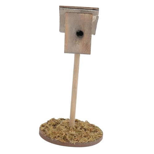 ibasenice 1Stk Puppenhaus Hirtenvogel vogelhaus outdoordeko gartenaccessoires House Decoration gartendeko Kolibri- Vogelspielzeug für draußen Mikrogartenverzierung DIY-Verzierung hölzern von ibasenice