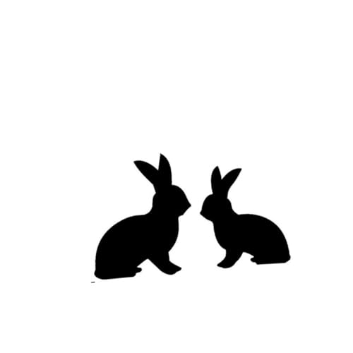 ibasenice 1Stk wandtattoo ostern wandsticker tapetenablöser Selbstklebende Wanddekoration fensterdeko wall sticker Hase Wandkunst Einhorn-Aufkleber Hasen-Aufkleber Kaninchen- Black von ibasenice
