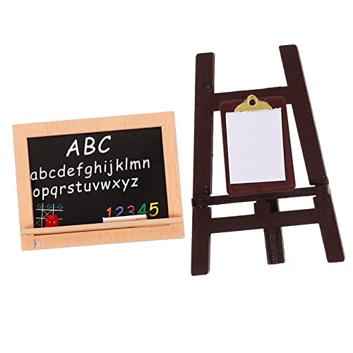 ibasenice 1satz Miniatur Staffeleien Mit Beschreibbarem Tafelbrett Für -Dekoration -projekte Und Kreative Spielideen von ibasenice