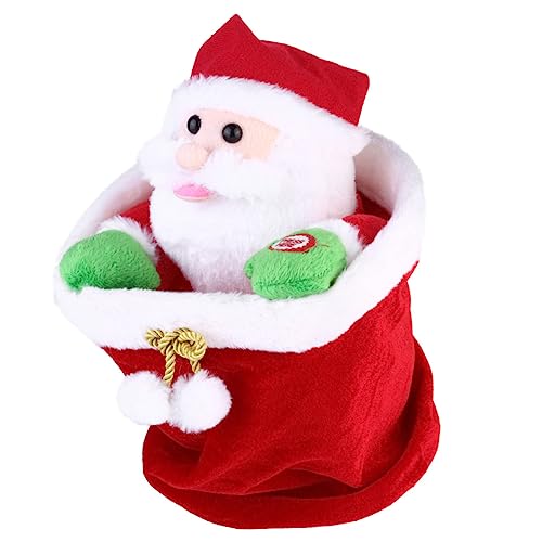 ibasenice 1stk Elektrischer Weihnachtsmann Neuartiges Plüschtier Miniatur Festliche Puppe Tischdekoration Miniaturpuppen Weihnachtsspielzeug Spielzeuge Empfindlich Kind Schmücken Plüschstoff von ibasenice