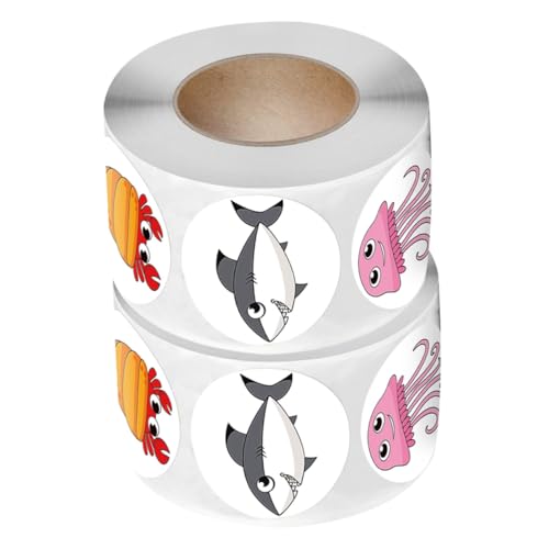 ibasenice 2 Rollen Tier Aufkleber Selbstklebende Dekorationssticker für Belohnungssticker im Maritimen Design Motivierende Sticker für Jungen von ibasenice