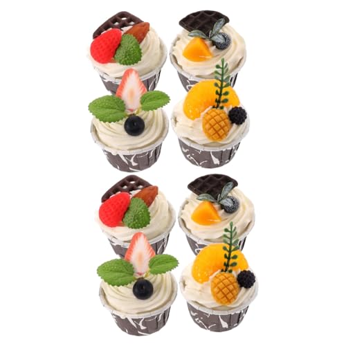ibasenice 2 Sätze Simuliertes Weiches Kunstei Kuchenmodelle Foto-requisiten Simulation Kuchen Gefälschtes Essen Gefälschter Nachtisch Kuchen-modell Dessert-modelle Hausbedarf Pu 4 Stück * 2 von ibasenice