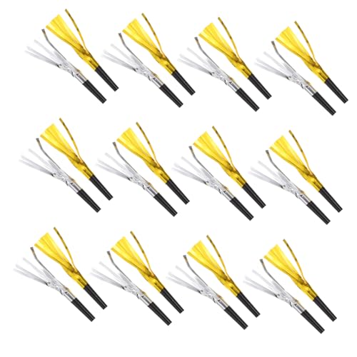 ibasenice 2 Sätze Tassel Blowing Whistle Lustige Party Pfeife für Kindergeburtstage Hochzeiten Karneval und Sportevents Unvergessliche zu Gestalten Umweltfreundliches Material Sicher und von ibasenice