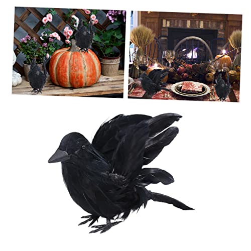 ibasenice 2 Stück Halloween Krähen Dekofiguren Stilvolle Tischdekoration für Halloween Langlebige und Wiederverwendbare Ornamente für Feiern und Festlichkeiten ibasenice 2 Stück Halloween Krähen Dekofiguren Stilvolle Tischdekoration für Halloween Langlebige und Wiederverwendbare Ornamente für Feiern und Festlichkeiten von ibasenice