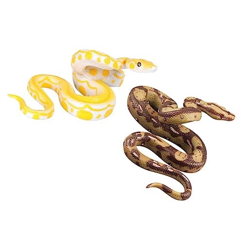 ibasenice 2 Stück Modellschlange kindergeburtstags mitgebsel Reptilien schlangen Bausatz Raupe zappeln Figur Streichschlangenspielzeug Requisite für Filmschlangen PVC von ibasenice