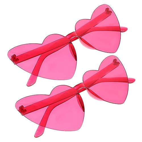 ibasenice 2 Stück Trendige Randlose Herz Sonnenbrille für Damen Party Deko Brillen Leichte Stabile und Herzform ohne Rahmen für Outdoor Events und Fotosessions ibasenice 2 Stück Trendige Randlose Herz Sonnenbrille für Damen Party Deko Brillen Leichte Stabile und Herzform ohne Rahmen für Outdoor Events und Fotosessions von ibasenice