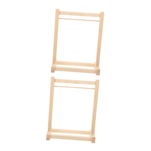 ibasenice 2 Stücke Holz Puppe Bekleidungsständer Für Puppenhaus Kleidung Zubehör Miniatur Miniatur Holz Kleidung Rack von ibasenice