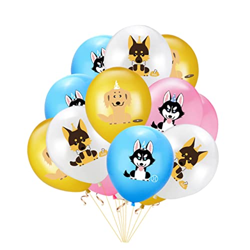 ibasenice 20 12 Hundegeburtstagsmütze Partyzubehör für den Hundegeburtstag animal print home decor Haustiere präsentieren tierische Luftballons Party-Latexballons Partyballons der von ibasenice