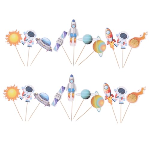 ibasenice 20 Stück Astronautenkucheneinsatz Kuchenverzierungen Mit Astronautenmotiven Kuchen Picks Dessert- Kuchendekoration Lebensmitteldekor Party Geburtstagsfeier Versorgung Papier ibasenice 20 Stück Astronautenkucheneinsatz Kuchenverzierungen Mit Astronautenmotiven Kuchen Picks Dessert- Kuchendekoration Lebensmitteldekor Party Geburtstagsfeier Versorgung Papier von ibasenice
