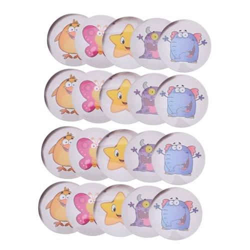 ibasenice 20 Stück Kindertoiletten-Aufkleber Thermosensible Farbwechsel-Sticker mit Cartoon-Motiven Abziehbare Trainingserinnerung für Jungen und Mädchen Fördert Spielerisch Sauberkeit und von ibasenice