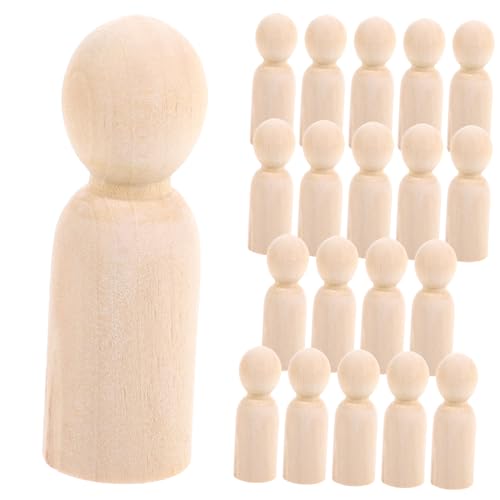 ibasenice 20 Stück Unvollendete Holzfiguren zum Basteln DIY Peg Dolls aus Holz für Kreatives Malen und Handarbeiten für Erwachsene Glatte Oberfläche für Gestaltung ibasenice 20 Stück Unvollendete Holzfiguren zum Basteln DIY Peg Dolls aus Holz für Kreatives Malen und Handarbeiten für Erwachsene Glatte Oberfläche für Gestaltung von ibasenice