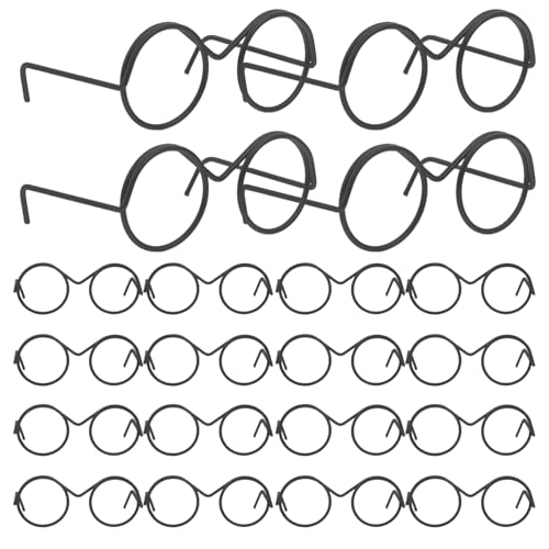 ibasenice 20St Puppe Mini-Brille aus Metall Miniaturaugen zum Basteln Puppenwindeln passen leuchtbrillen weihnachsgeschenk Puppensonnenbrille für Wichtel Puppenbrille Black ibasenice 20St Puppe Mini-Brille aus Metall Miniaturaugen zum Basteln Puppenwindeln passen leuchtbrillen weihnachsgeschenk Puppensonnenbrille für Wichtel Puppenbrille Black von ibasenice