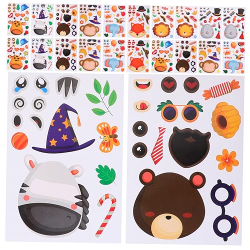 ibasenice 24 Blatt Belohnungsaufkleber Tier Selbstklebend DIY Sticker Cartoon Puzzle für Motivation Belohnung und im Klassenzimmer und Zuhause ibasenice 24 Blatt Belohnungsaufkleber Tier Selbstklebend DIY Sticker Cartoon Puzzle für Motivation Belohnung und im Klassenzimmer und Zuhause von ibasenice