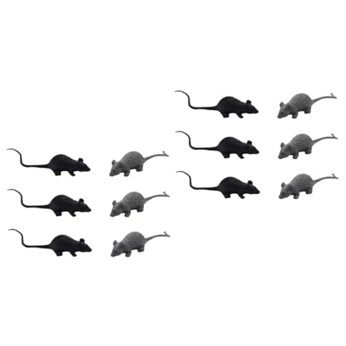 ibasenice 24 STK Halloween-Tischdekorationen realistische gefälschte Mäuse Halloween-Partydekorationen Plüsch Spielzeug lustige Mausrequisiten künstliche -Requisiten kleine Modell von ibasenice
