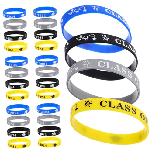 ibasenice 24 Stück Teiliges Class Of Silikonarmband Elastisch und Langlebig Passend für Jungen und Mädchen Abschlussfeier Zubehör Angenehmer Sitz für Altersgruppen ibasenice 24 Stück Teiliges Class Of Silikonarmband Elastisch und Langlebig Passend für Jungen und Mädchen Abschlussfeier Zubehör Angenehmer Sitz für Altersgruppen von ibasenice