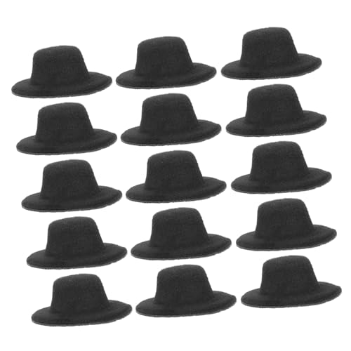 ibasenice 24 Stück Teiliges Mini Filz-miniatur-hüte Elegante Kleine Puppenhüte für DIY Bastelprojekte Vintage-stil als Puppenaccessoires und Weihnachtsdekor Schwarz von ibasenice