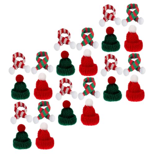 ibasenice 24 Stück Teiliges Mini Strickmützen mit Roten und Grünen Schals Handgefertigte Weihnachtsdekoration für Flaschen DIY Accessoires für Festliche Bastelprojekte und Tischdeko ibasenice 24 Stück Teiliges Mini Strickmützen mit Roten und Grünen Schals Handgefertigte Weihnachtsdekoration für Flaschen DIY Accessoires für Festliche Bastelprojekte und Tischdeko von ibasenice