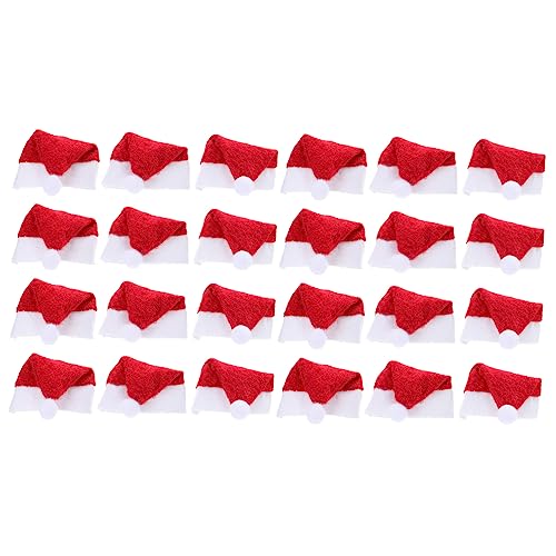 ibasenice 24 Stück Teiliges Mini Weihnachtsmützen aus Weichem Material Wiederverwendbare Candy Santa Claus Caps als Niedliche Lollipop Dekoration für DIY Weihnachtsfeiern und ibasenice 24 Stück Teiliges Mini Weihnachtsmützen aus Weichem Material Wiederverwendbare Candy Santa Claus Caps als Niedliche Lollipop Dekoration für DIY Weihnachtsfeiern und von ibasenice