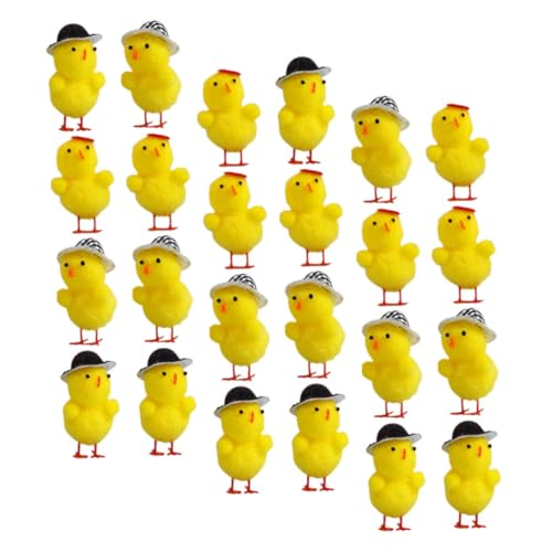 ibasenice 24stücke Teiliges Plüsch Küken Für Ostern Miniatur Hühner Deko Figuren Für Festlichkeiten Tischdeko Und Süße Osterdekoration Für Partys Und Zuhause von ibasenice