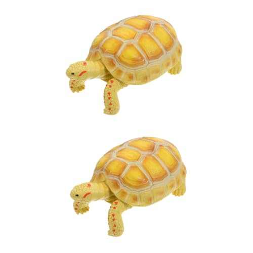 ibasenice 2St Schildkrötenmodell Kinderspielzeug Spielzeuge Statue Figur der Landschildkröte Spielzeugschildkröte aus Plastik Schreibtisch Zubehör Meeresschildkröte Tier schmücken von ibasenice