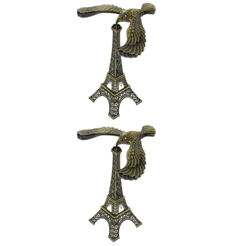 ibasenice 2st Balancierender Adlerturm Balancierender Vogel Eiffelturm Eiffelturm-Modell Adler-Vogel-Statue Selbstbalancierender Vogel Eiffelturm-Figur Physik-kit Balance Legierung Büro von ibasenice