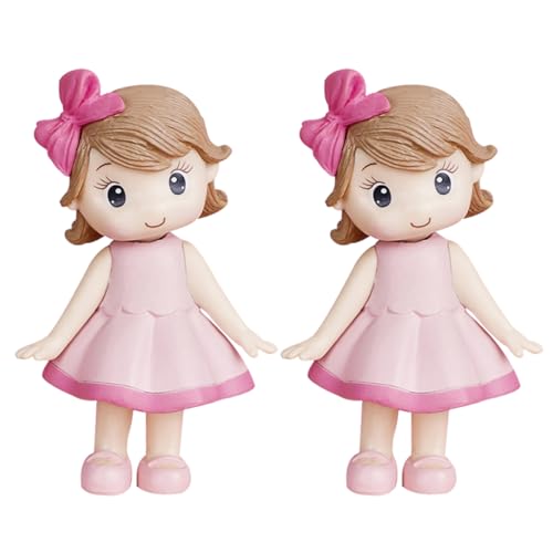 ibasenice Mädchen Statue Kuchen 2 Stücke Prinzessin Puppen für Mädchen Spielzeit Mädchen Ornamente Spielzeug von ibasenice