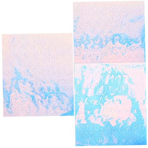 ibasenice 3 Blätter Metallisch Briefkasten Buchstaben Aufkleber Selbstklebend DIY Nummern Sticker Für Türen Autos Zuhause Dekoration von ibasenice