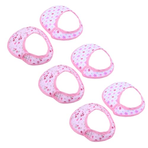 ibasenice 3 Lätzchen für Puppenkleidung Puppenlätzchen sabbernde Lätzchen Abs Windeln Zubehör Puppen Kleidung Puppen Klamotten Rollenspiele Speicheltuch für Puppen Puppe Lätzchen Stoff Rosa von ibasenice