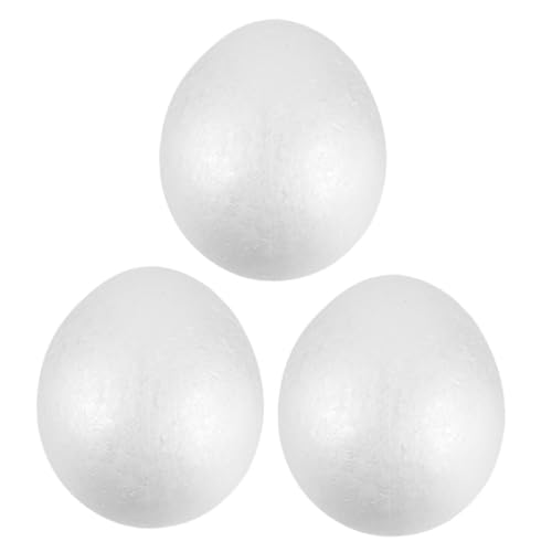 ibasenice 3 Stück Schaumstoff Eier Große Bastel Eierfüller DIY Malerei Eierspielzeug Handgefertigte Eierbälle Eiförmige Schaumstoffe Künstliche Schaumstoffe Ostereier Leeres von ibasenice