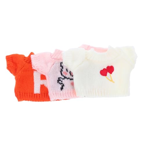 ibasenice 3-teiliges Wiederverwendbares Puppenkleidungs-Outfit Für Die -Puppe Gefüllte Kleidung Plüschbär-kleidungszubehör Süßer Verschleißfester Dekorativer Ersatz von ibasenice
