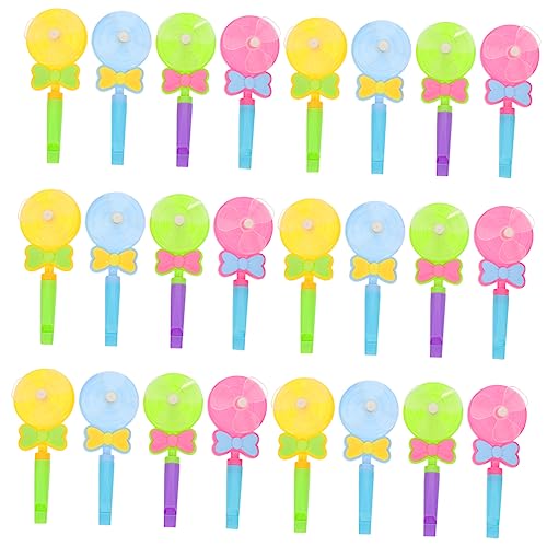 ibasenice 30 Stück Lollipop Form Pfeifenspielzeug Bunte Windmühlen Pfeifen für Party Horn für Feste und Veranstaltungen Kreative Designs für Spiel und Spaß Zufällige Farbe von ibasenice