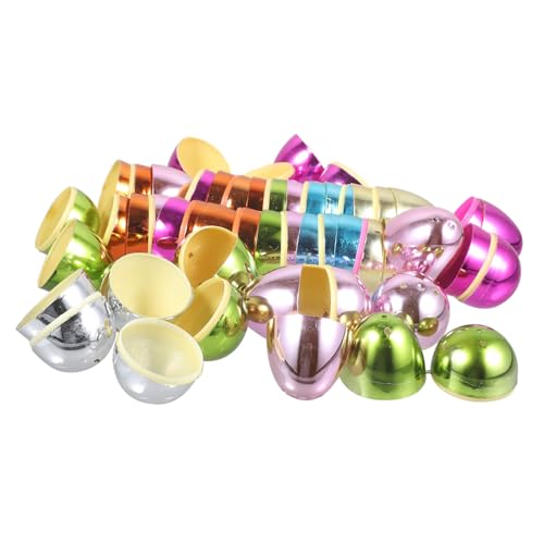 ibasenice 30 Stück Teiliges Bunter Aufklappbarer Eier aus Befüllbare Osternest Deko Vielseitige Eierbox für Osterparty Sicheres Leichtes Ornament für Heim und Büro von ibasenice