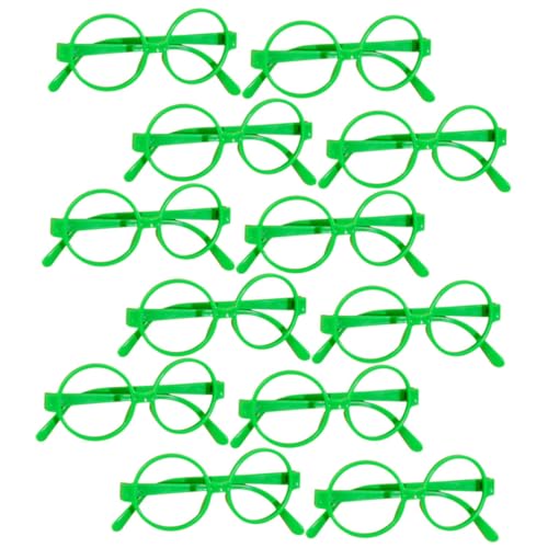 ibasenice 30st Rundes Brillengestell Grüne Rahmenbrille Zauberer-nerd-brille Lustige Kostümbrille Runde Brillengestelle Partyzubehör Der 90er Velma-kostüm Plastik Gläser Kind Geschenk von ibasenice