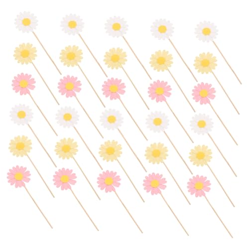 ibasenice 36 Stück Blumen-cupcake-picker, 3d-doppelschicht, Gänseblümchen-kuchenaufsätze Für Geburtstags-babyparty-party-dekorationen, Essens-picker ibasenice 36 Stück Blumen-cupcake-picker, 3d-doppelschicht, Gänseblümchen-kuchenaufsätze Für Geburtstags-babyparty-party-dekorationen, Essens-picker von ibasenice