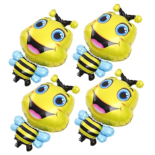 ibasenice 4 Stück Bienen Folienballons Tierische Partydekoration für Einzigartige Aluminium Luftballons für Unvergessliche Feiern für und Außendekoration von ibasenice