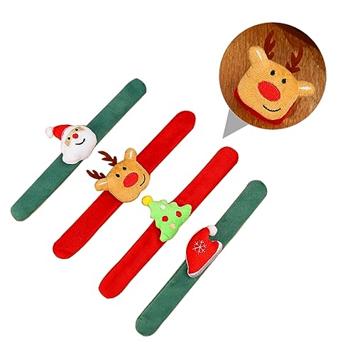 ibasenice 4 Stück Dekoratives Armband Weihnachts Schlagarmband Weihnachtsmann Schlagband Weihnachtsstrumpffüller Weihnachtsarmband Schlagarmbänder Für Weihnachten Weihnachts von ibasenice