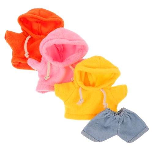 ibasenice 4 Stück Kleidung für Puppen und Plüschtiere Teiliges Set mit Hoodie und Hose aus Weichem Plüsch für Puppenpartys und Eltern Junge Mädchen Interaktionen für Kreative Rollenspiele von ibasenice