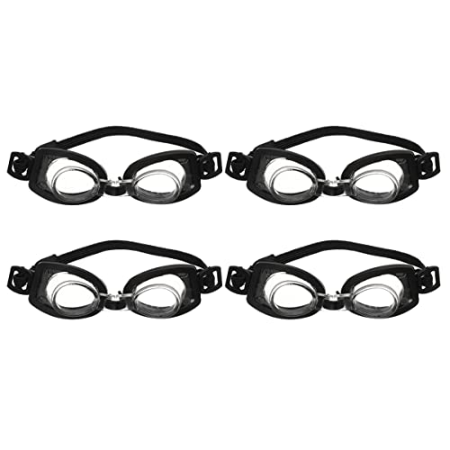 ibasenice 4 Stück Mini Schwimm Brille Puppenbrille Schwimmen Puppe Mit Brille Babypuppenzubehör Schwimmbad Miniatur Mini-brillenmodell Kinderspielzeug Puppendekore Black Plastik von ibasenice