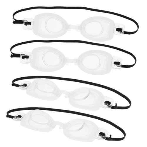 ibasenice 4 Stück Puppe Mini-Schwimmbrille Mini-Brille Puppenbrillen Brille für Puppe Zubehör für Puppenkostüme Puppe verkleiden Zubehör Puppenkostüm-Brille winzige Brille Plastik Weiß von ibasenice