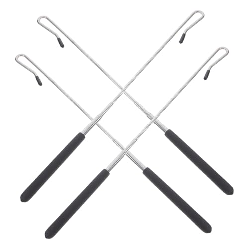 ibasenice 4 Stück Puppensteuere Manipulationsstangen für Puppenarme Handbewegungswerkzeuge für Puppen Handstange zur Marionettensteuerung Handpuppen-Steuerstange Puppengriffe Plastik Silber von ibasenice